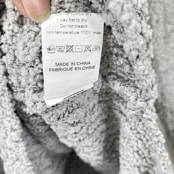 Women Sweater XL Cozy Knit Pullover Gray Crew Neck Chic - Picture 8 of 11